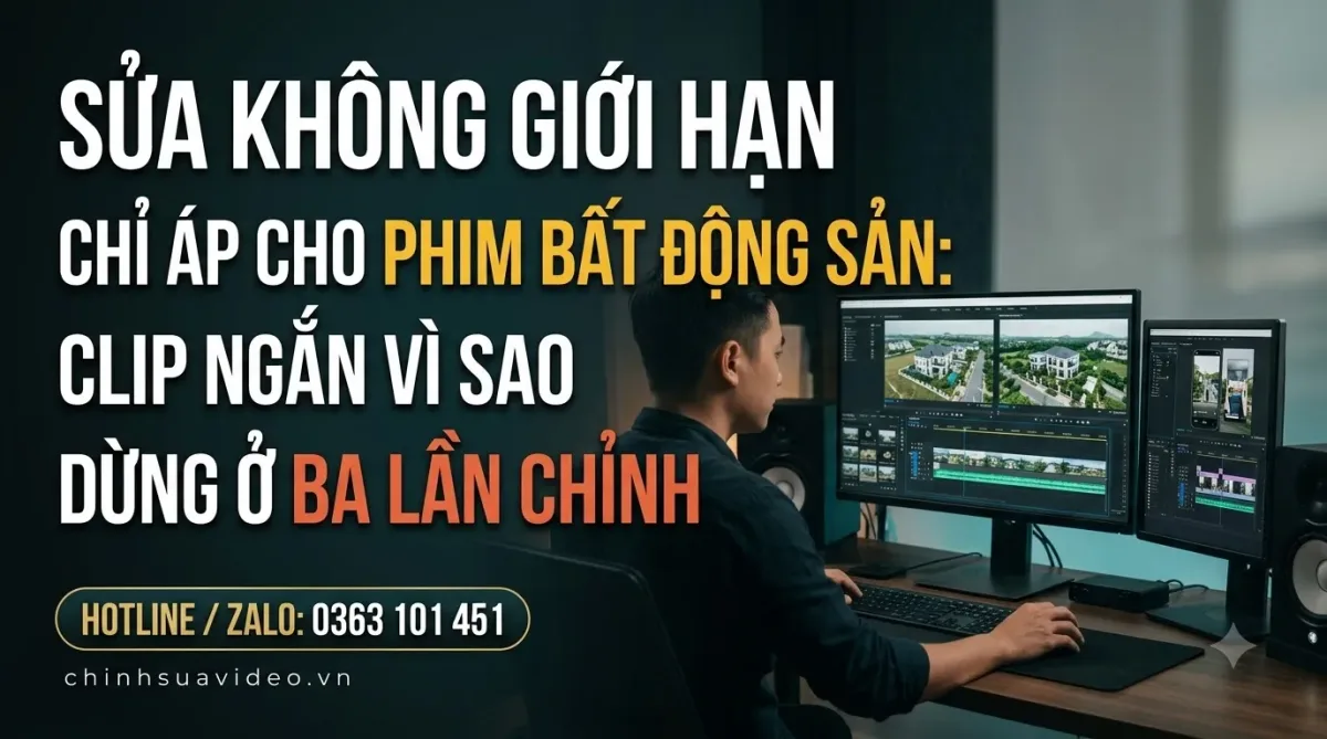 Sửa Không Giới Hạn Chỉ Áp Cho Phim Bất Động Sản: Clip Ngắn Vì Sao Dừng Ở Ba Lần Chỉnh
